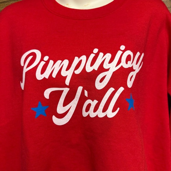Red Pimpinjoy Y'all Sweatshirt size XL not worn at all - Picture 6 of 6